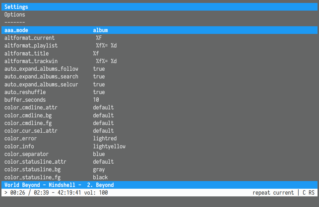 设置视图2 - 默认设置